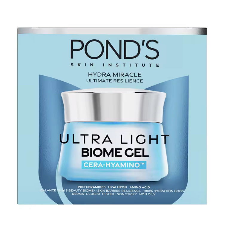 Pond’s Hydra Miracle Ultimate Resilience | Ultra Light Gel Cera-Hyamino | Biome Science | 50g