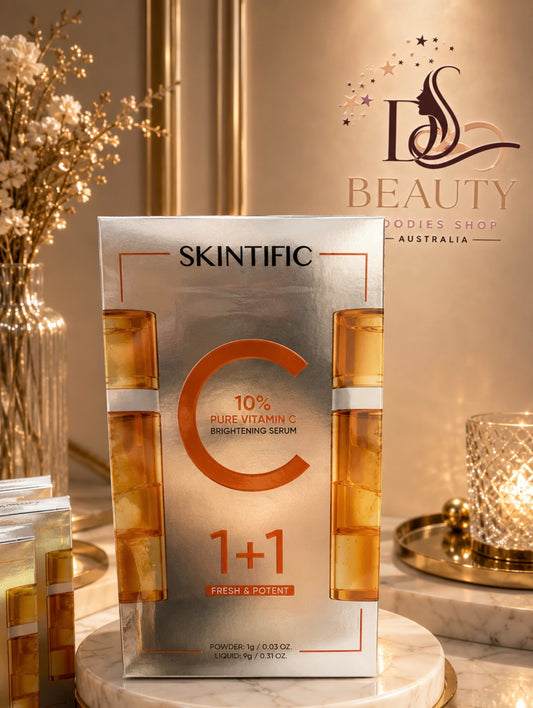 SKINTIFIC 10% Pure Vitamin C Brightening Serum | 1+1 Fresh & Potent Set