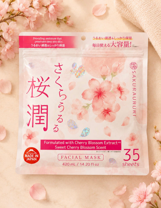 Sakura Uruuru Facial Mask | 35 Sheets