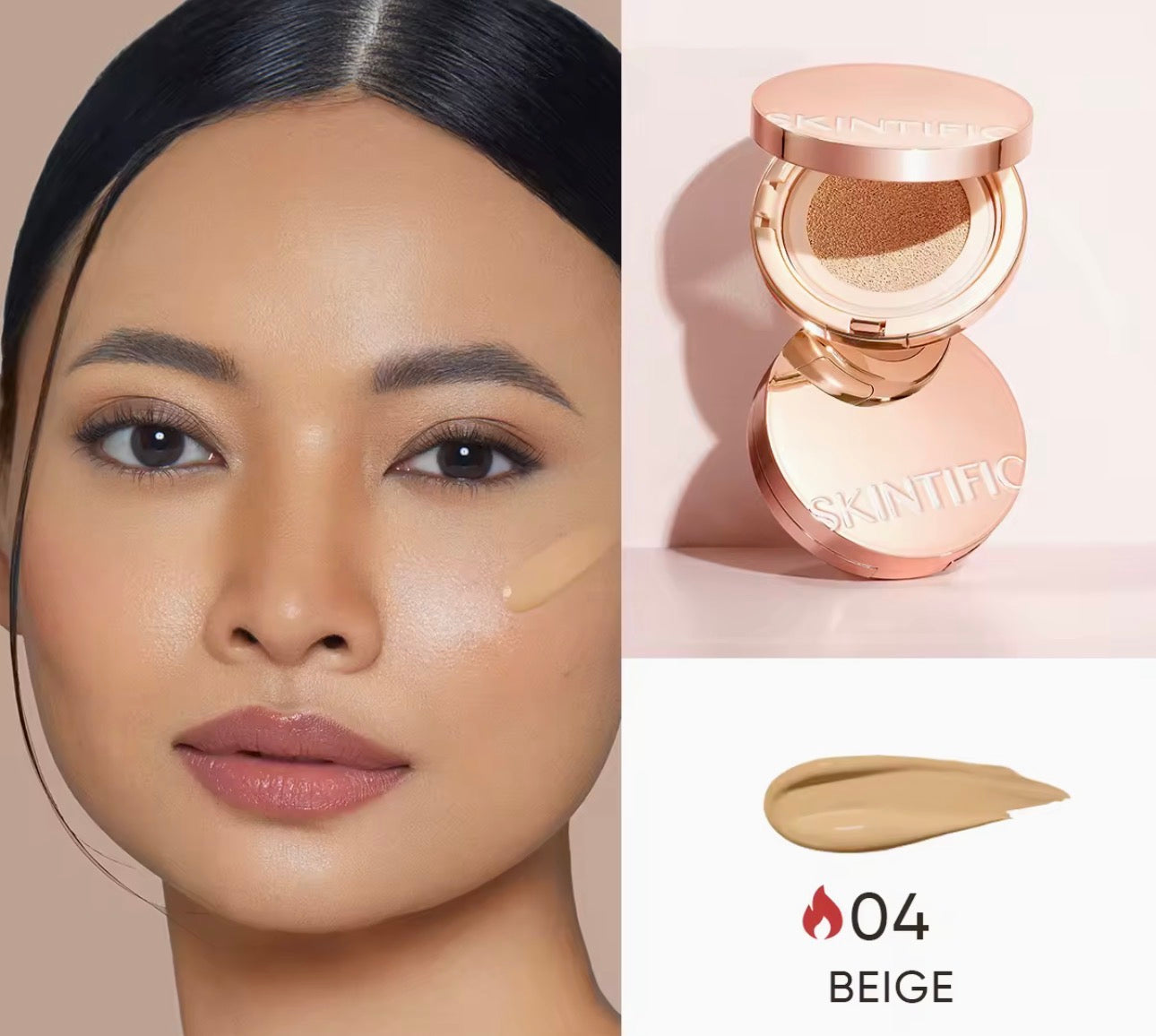 Skintific Cover All Perfect Cushion |High Coverage Poreless Flawless Foundation |24H Long-lasting SPF35 PA++++