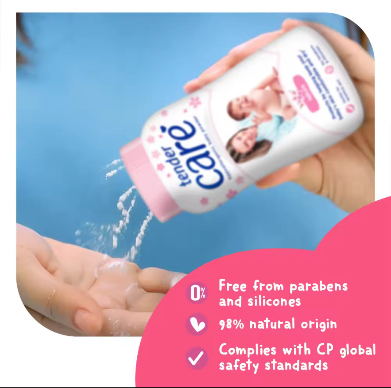 Tender Care Hypoallergenic Baby Powder – Sakura | 200g