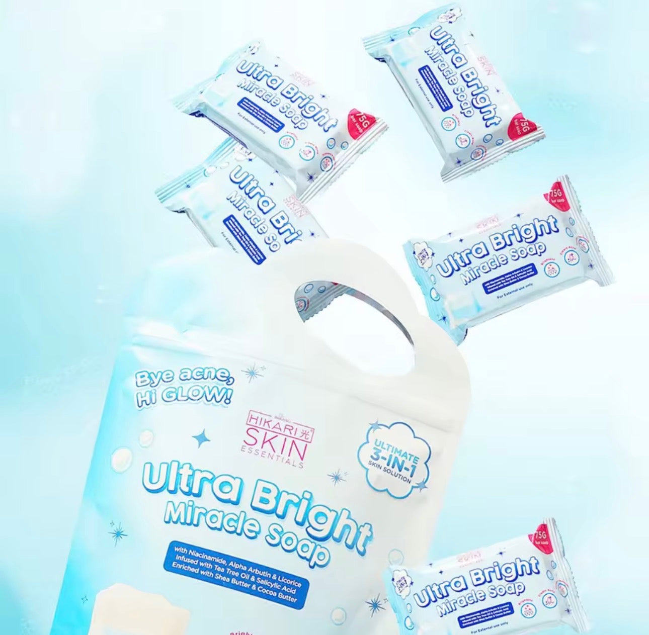 Hikari Skin Essentials Ultra Bright Miracle Soap | 5 Bars x 75g