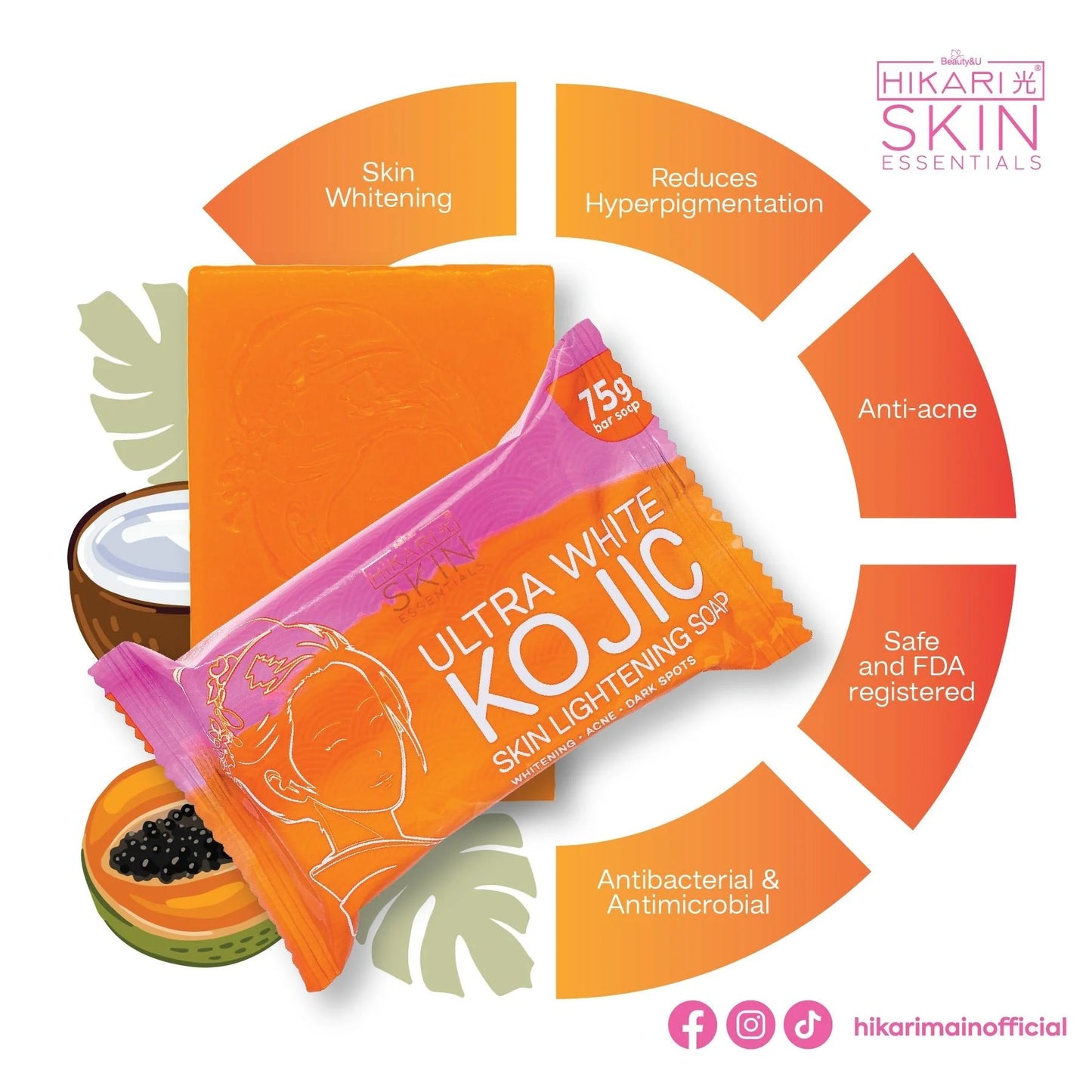 Hikari Skin Essentials Ultra White KOJIC skin Lightening Soap 75g