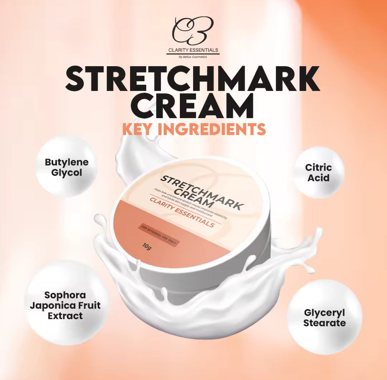 Stretchmark Cream 150g | Clarity Essentials
