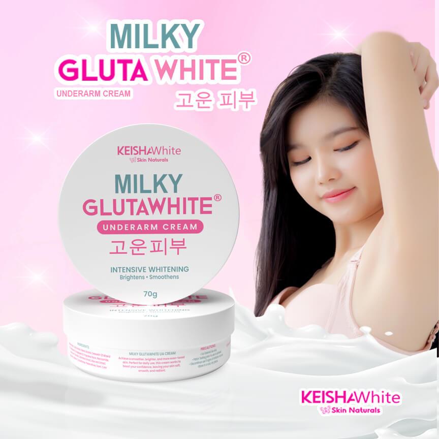 Keisha white milky gluta white underarm cream 70g