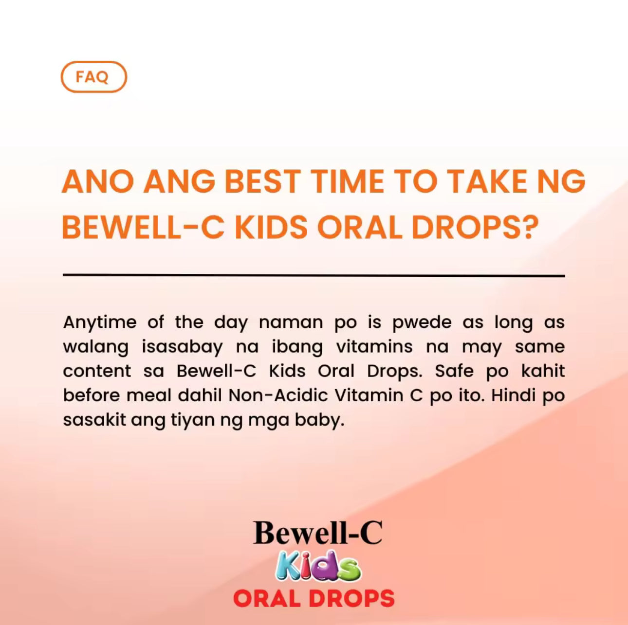 Bewell-C Kids Oral Drops (Ascorbic Acid + Zinc) | 30 mL