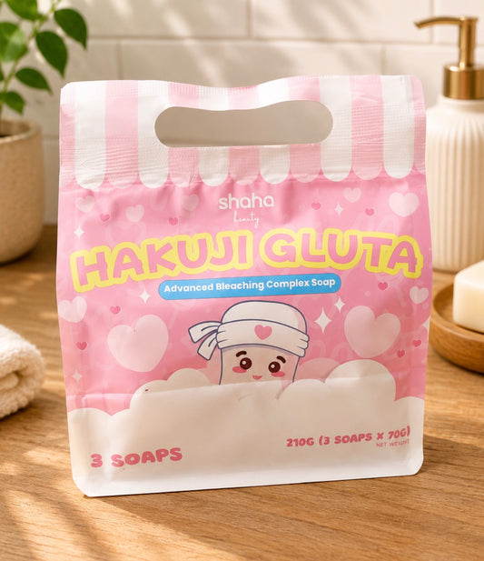 Shaha Beauty Hakuji Gluta Advanced Bleaching Complex Soap 3x70g