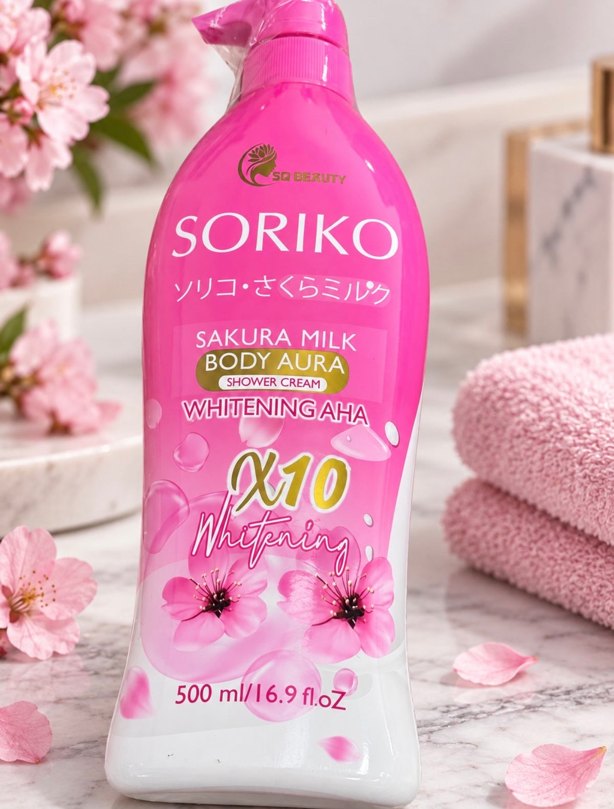 SORIKO Sakura Milk Body Aura Shower Cream | 500ml