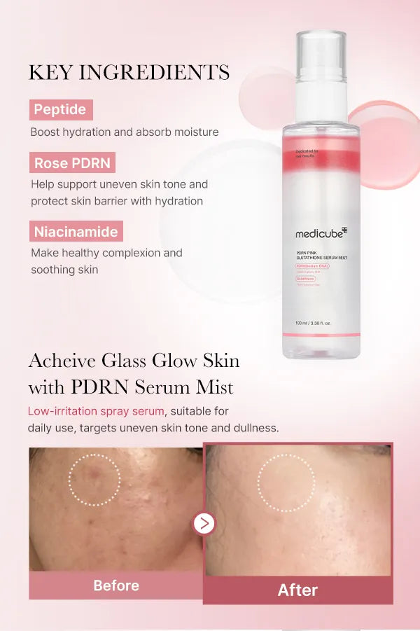 Medicube PDRN Pink Glutathione Serum Mist 100ml | authentic from Korea
