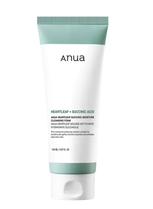 ANUA Heartleaf + Succinic Acid Moisture Cleansing Foam | 150ml