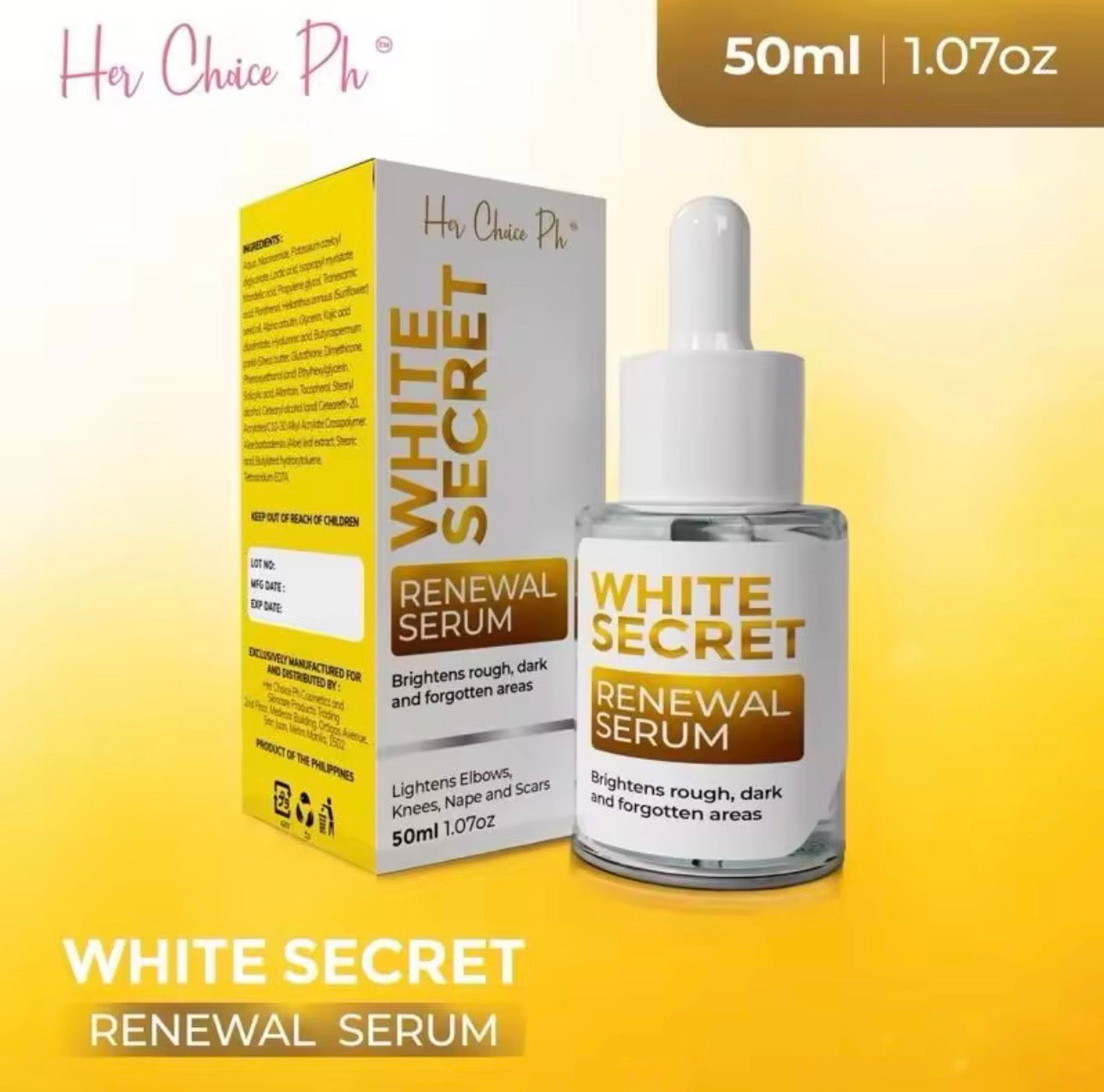 Her Choice PH Serum | White Secret Intimate Serum | White Secret Renewal Serum | 50ml