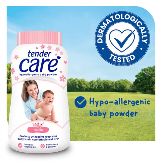 Tender Care Hypoallergenic Baby Powder – Sakura | 200g