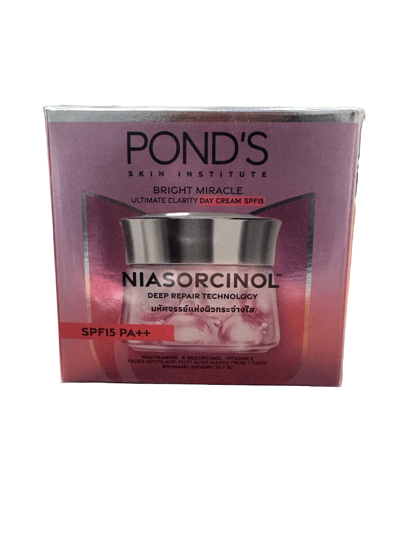 Ponds Bright Miracle Day Cream SPF 15 PA++ Ultimate Clarity Niasorcinol 45g