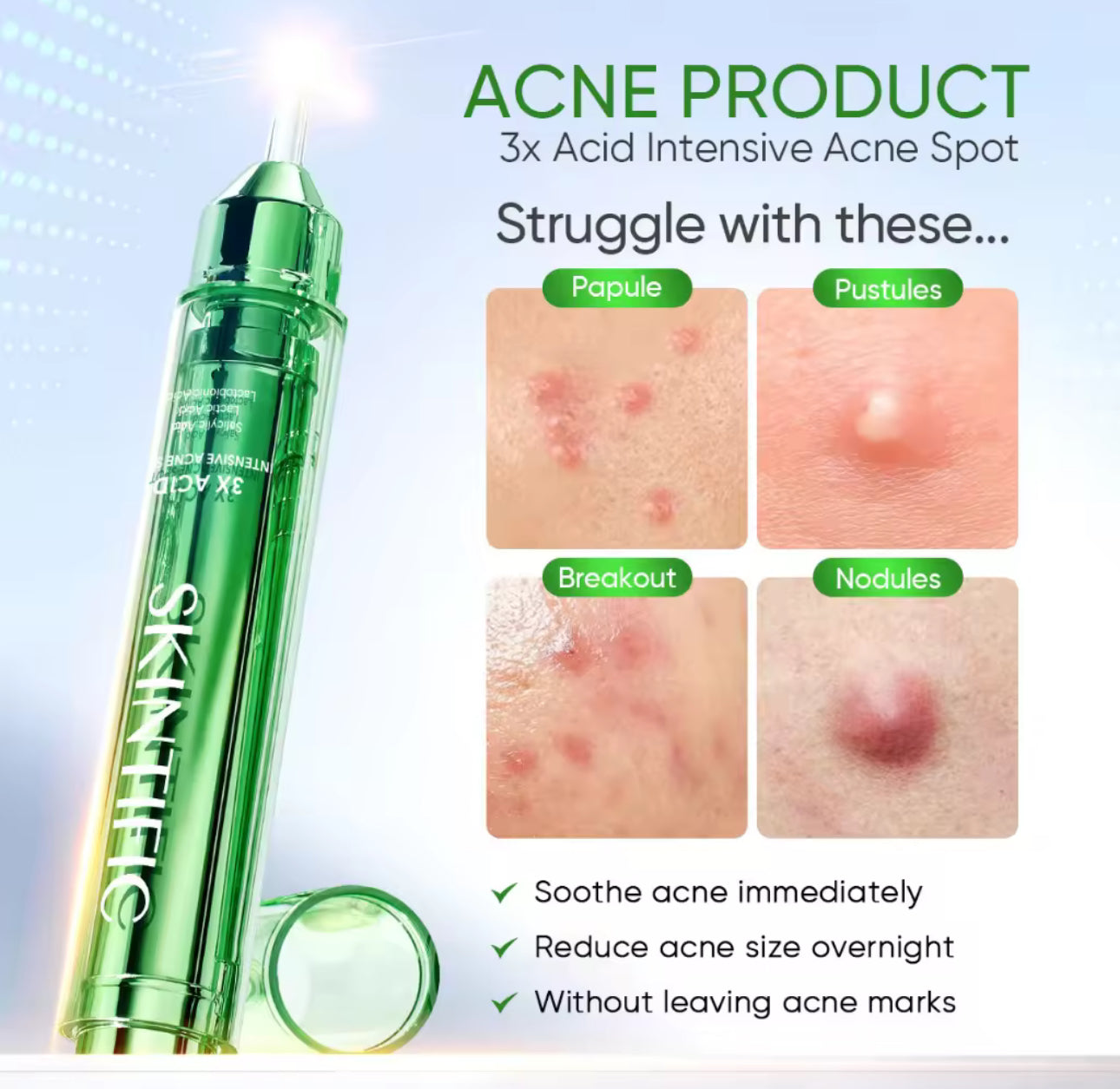 SKINTIFIC 3X ACID ANTI ACNE SPOT (11g)