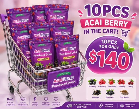 FITGUM Acai Berry Powdered Drink | 10packs