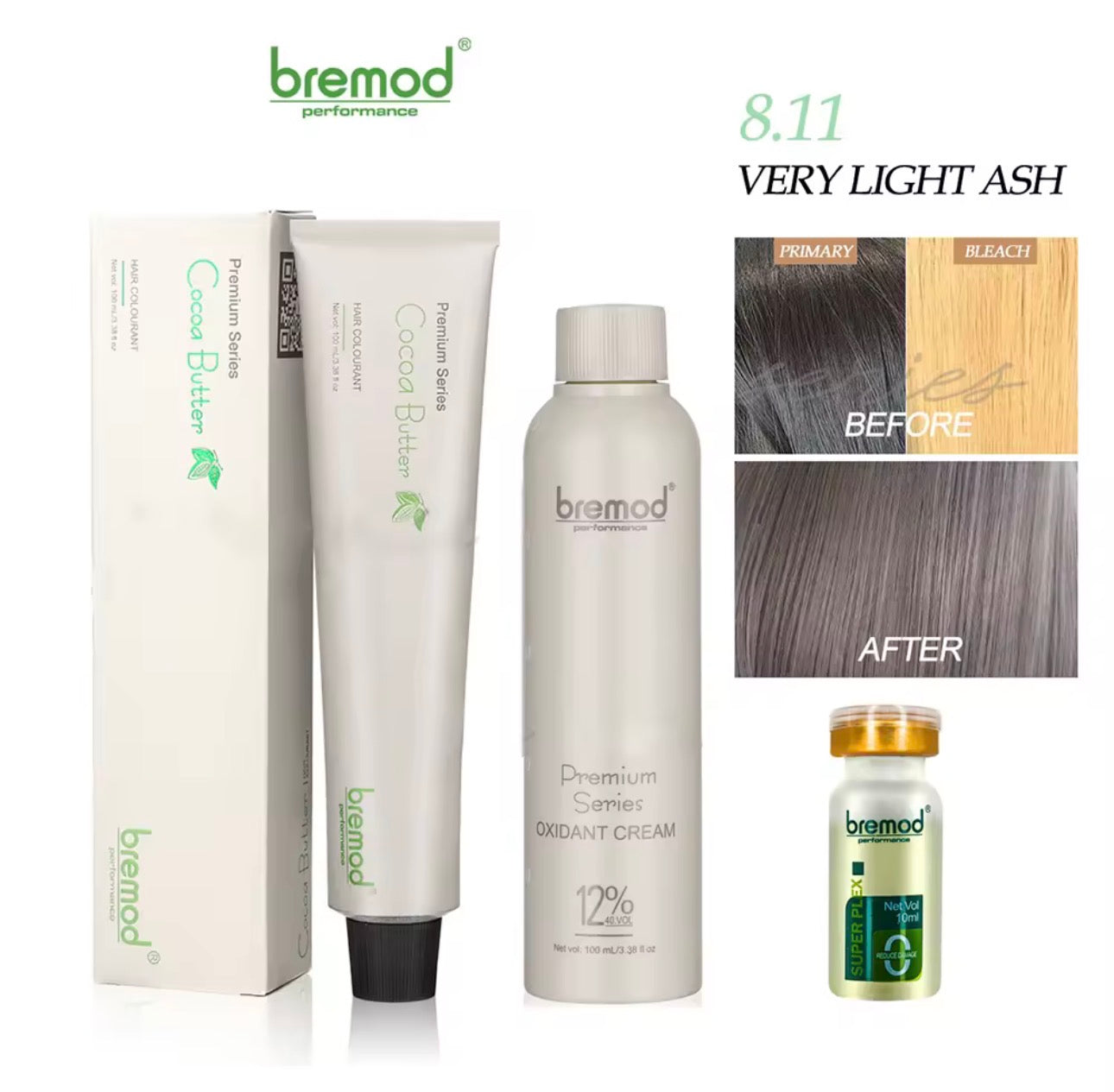 Bremod Premium Hair Dye Cocoa Butter with Oxi & Super Plex | 100ml