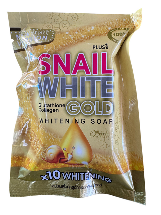 Snail White Gold Soap| Glutathione Collagen | x10 Whitening | 💯 Authentic from Thailand 🇹🇭