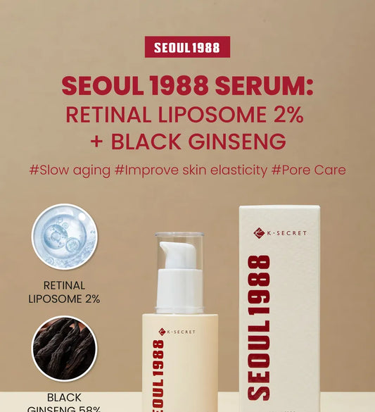 SEOUL 1988 Serum : Retinal Liposome 2% + Black Ginseng 30ml KSECRET