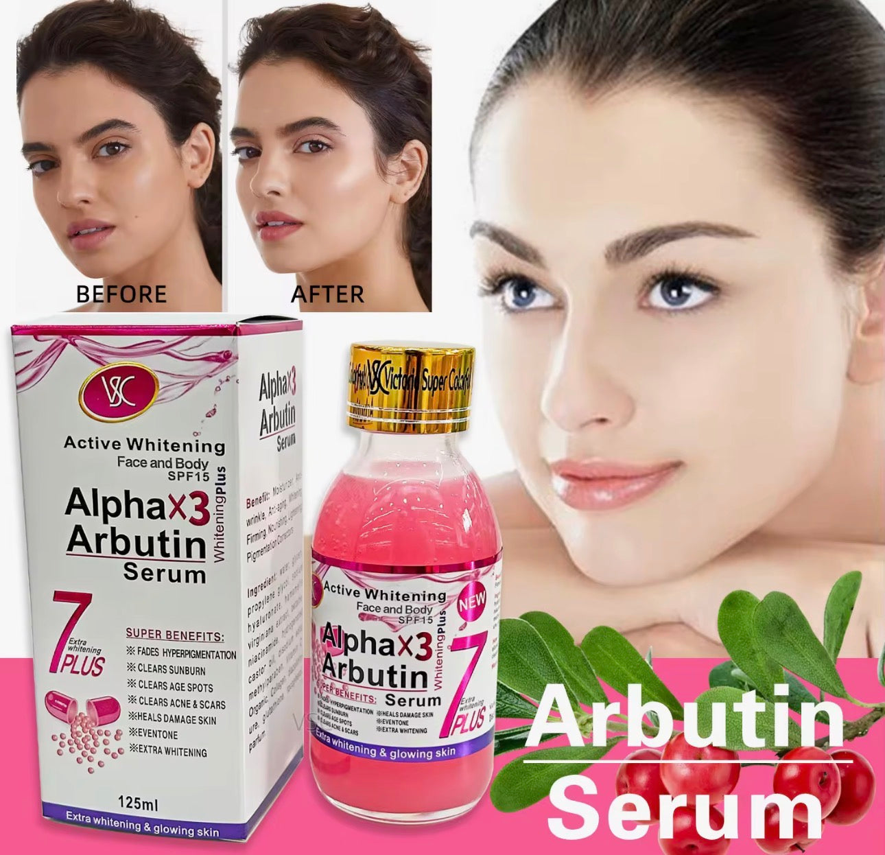 Alpha X3 Arbutin Whitening Serum SPF15 | 125ml | 7PLUS
