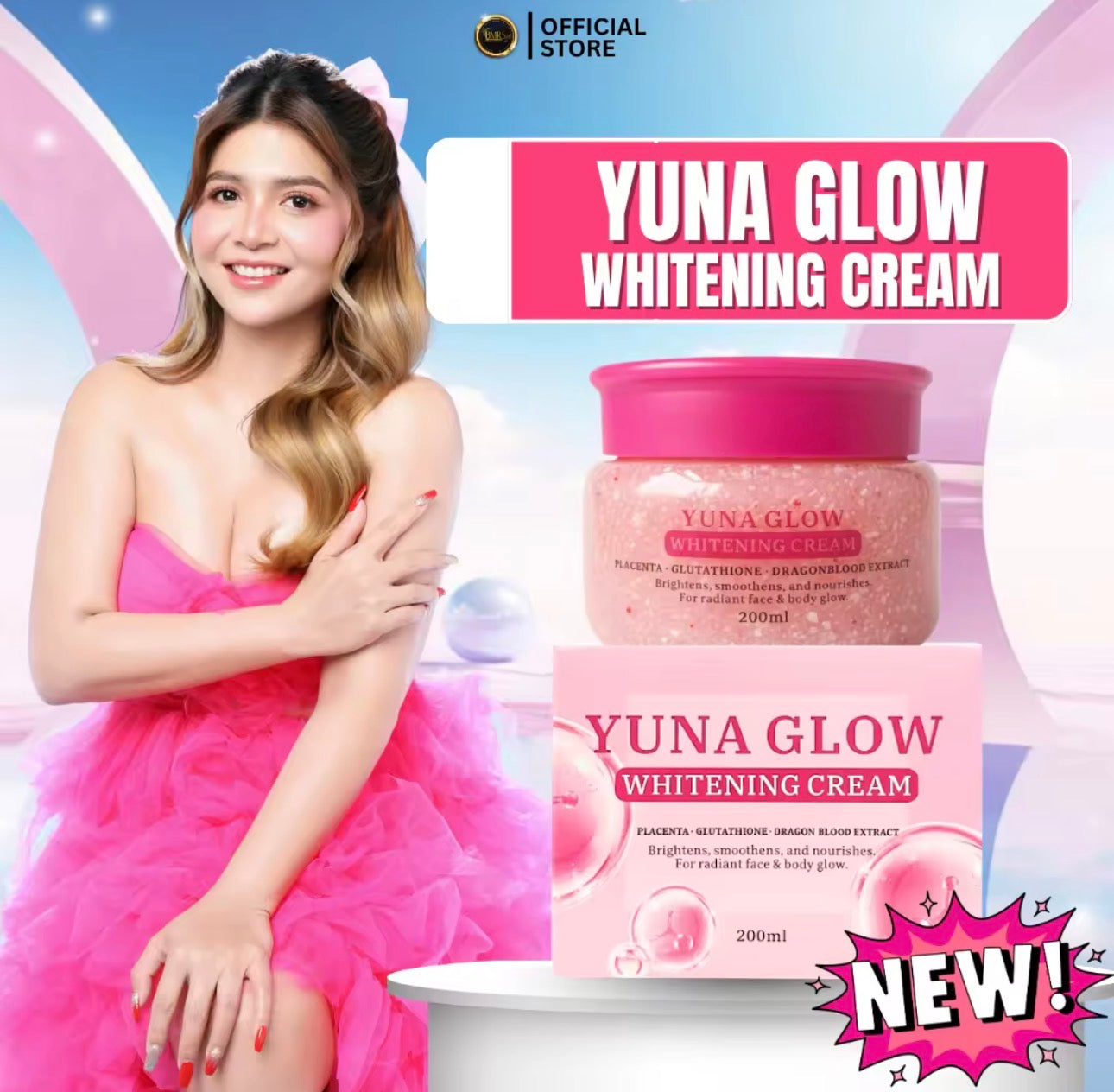 BMRS Yuna Glow Whitening Cream | 200ml
