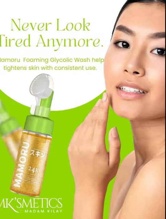 Madam Kilay Mamoru 24K Foaming  Glycolic Wash