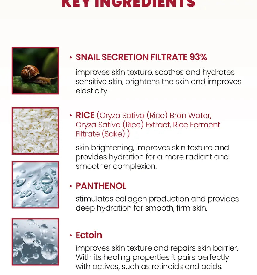 SEOUL 1988 Cream : Snail Mucin 93% + Rice KSECRET 100ml