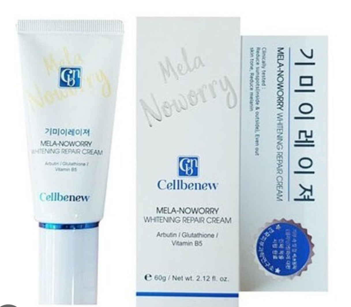 Cellbenew Mela-Noworry Whitening Repair Cream | 60g | Authentic from Korea