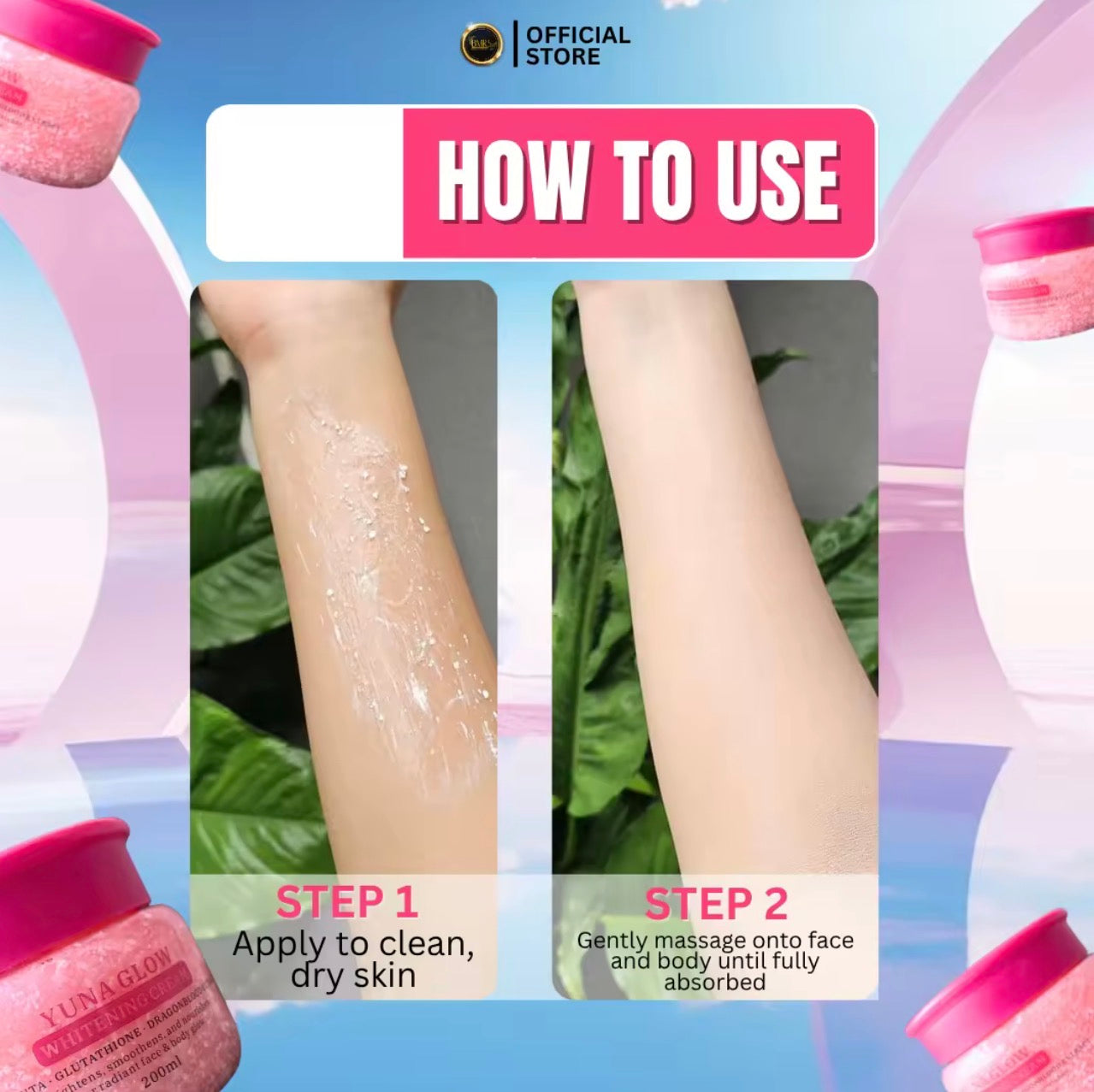 BMRS Yuna Glow Whitening Cream | 200ml