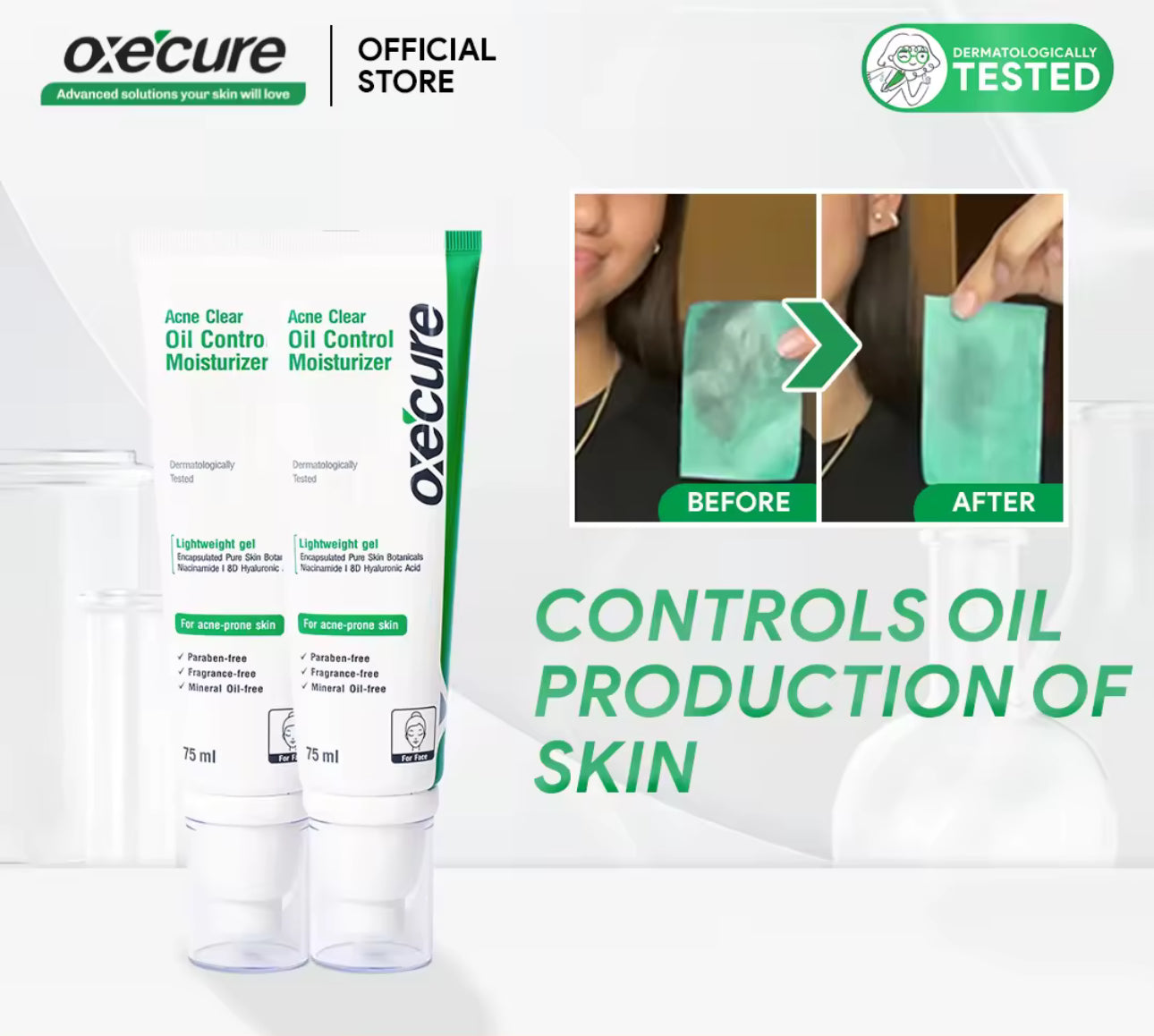 Oxecure Acne Clear Oil Control Moisturizer | 75ml