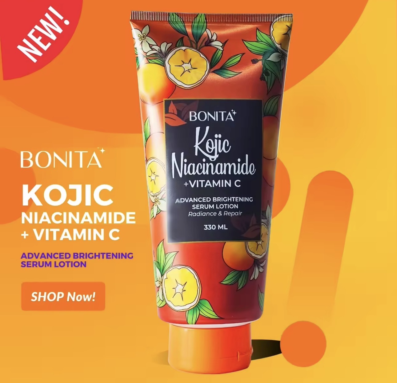 BONITA Kojic Niacinamide + Vitamin C Serum Lotion | 330ml