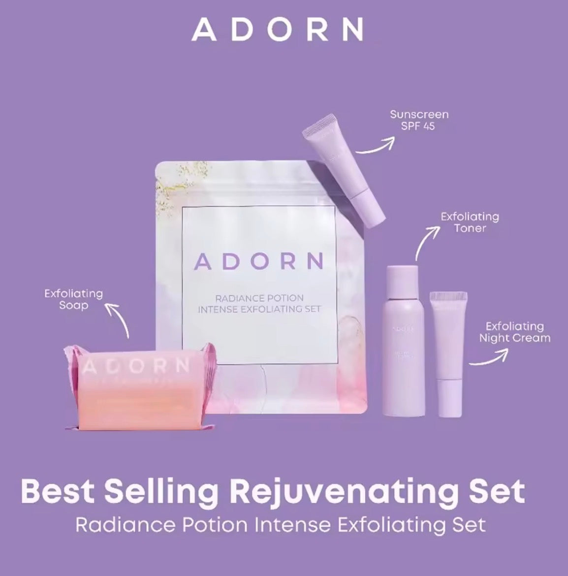 ADORN Intense Exfoliating Set | Rejuvenating set
