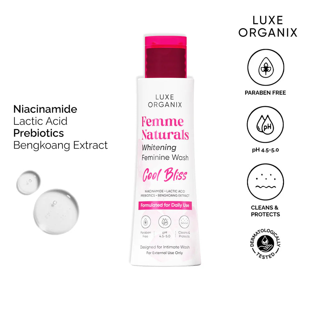 LUXE ORGANIX Femme Naturals Antibacterial Feminine Wash |120ml