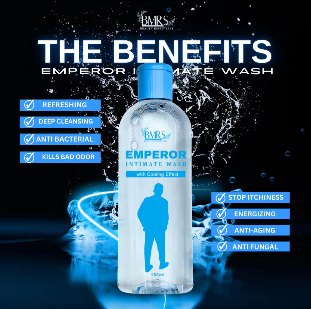 BMRS Emperor Intimate Wash | 150ml | For Men