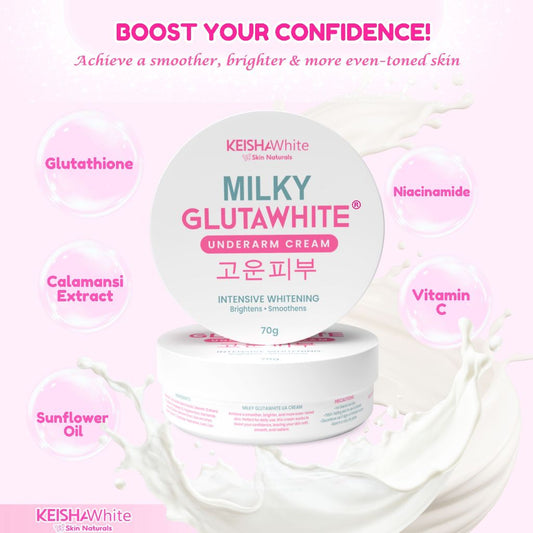 Keisha white milky gluta white underarm cream 70g