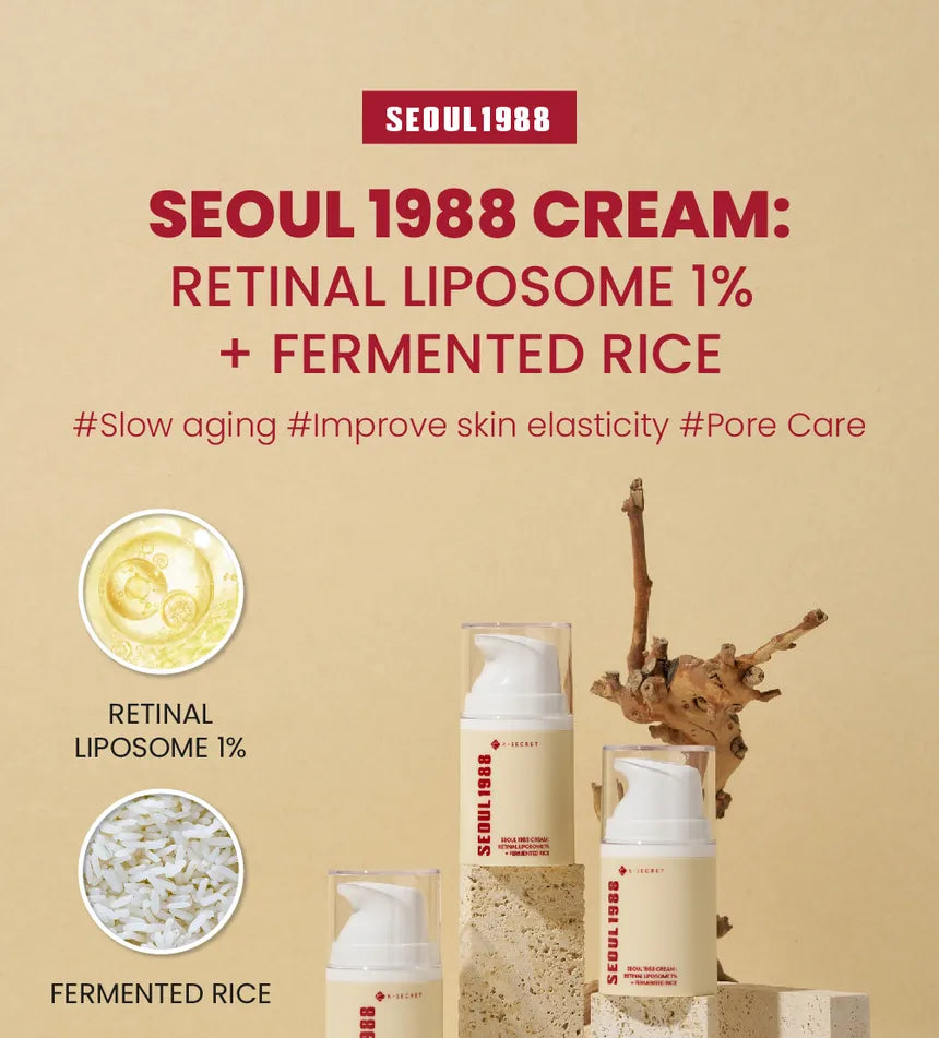 SEOUL 1988 Cream : Retinal Liposome 1% + Fermented Rice - KSECRET