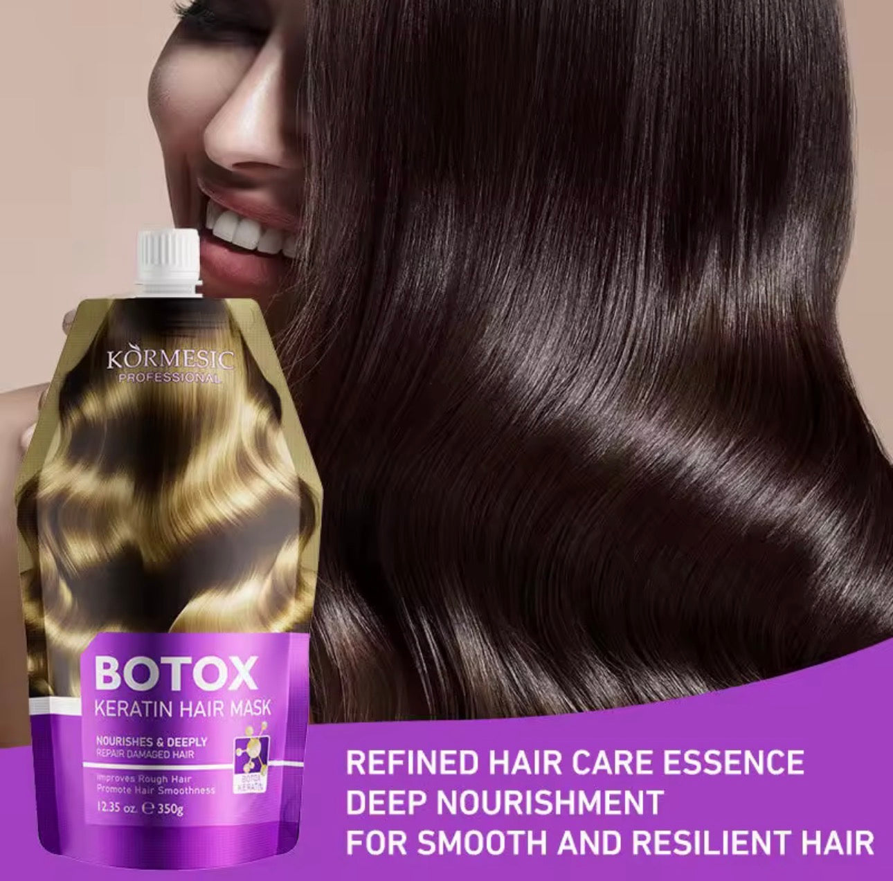 KORMESIC Professional Keratin Hair Mask | Botox |Argan Oil | Botox Repair Hair Mask | 350g