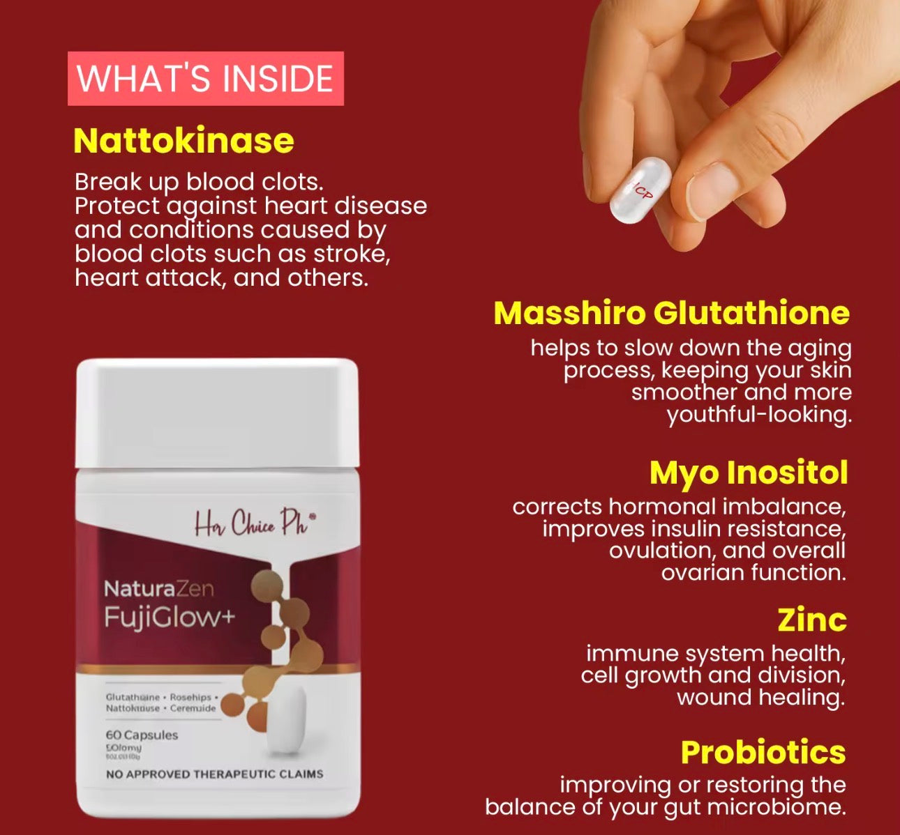 Her Choice PH NaturaZen FujiGlow+ Capsules | 60capsules