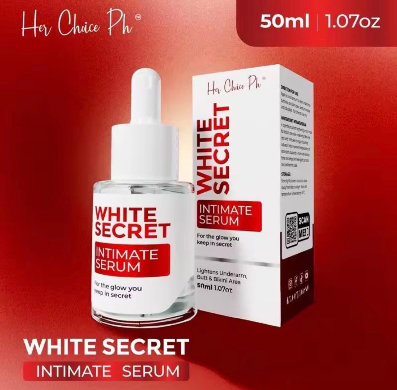 Her Choice PH Serum | White Secret Intimate Serum | White Secret Renewal Serum | 50ml