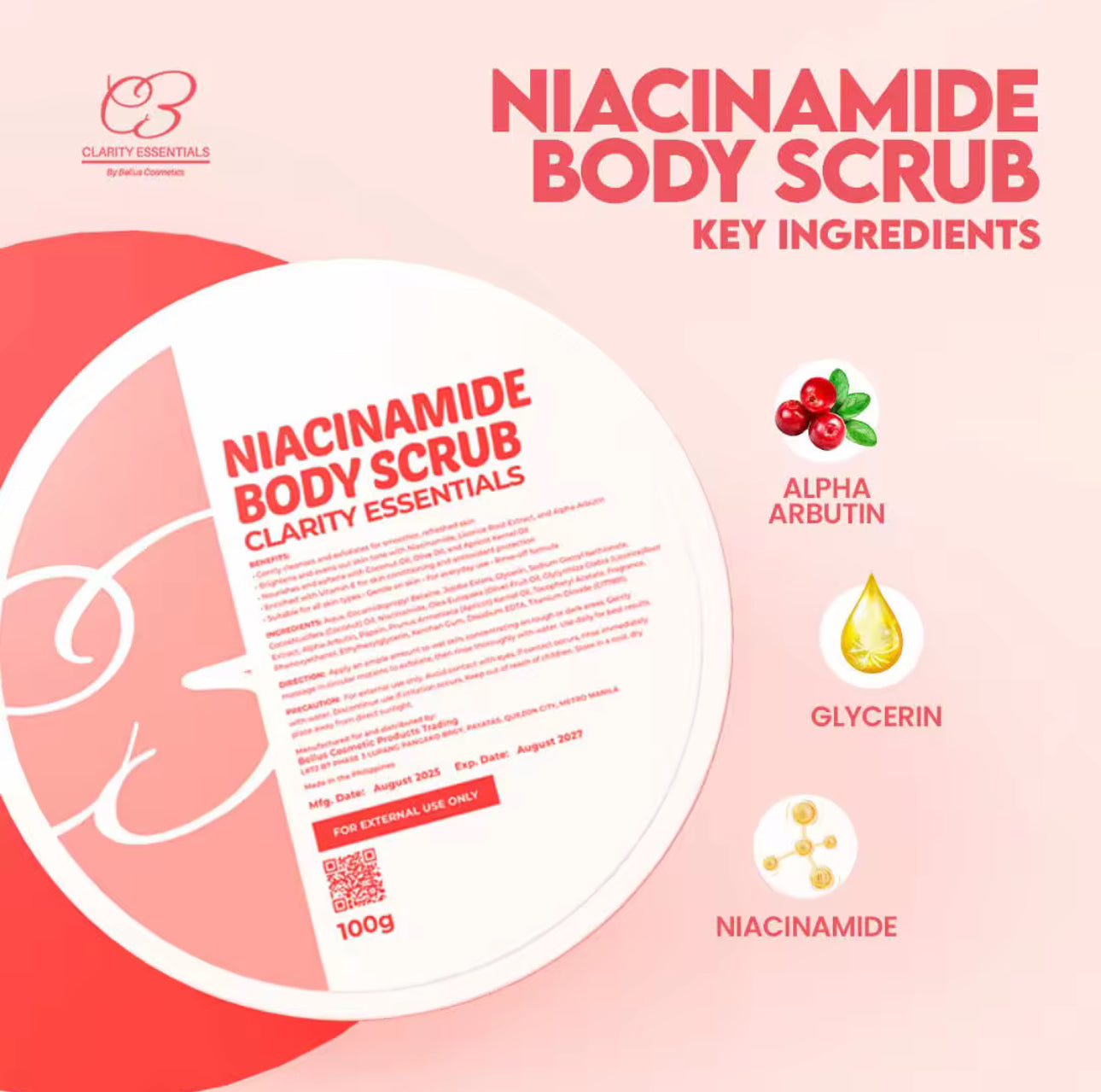 Niacinamide Body Scrub | Clarity Essentials
