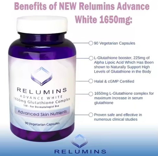 Relumins Advance White 1650mg | 90 Vegetarian Capsules