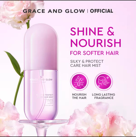 Grace & Glow Silky & Protect Care Hair Mist | Shine & Nourish Edition