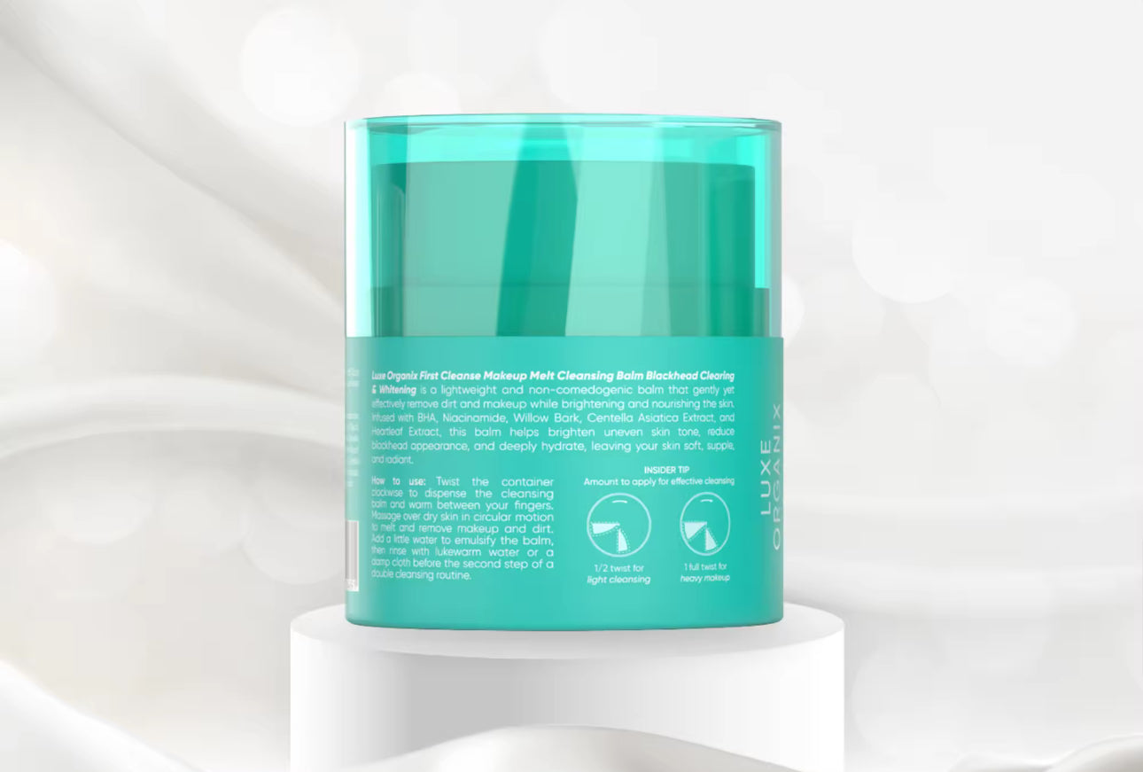 Luxe Organix First Cleanse – Makeup Melt Cleansing Balm |Blackhead Clearing & Whitening | 45g