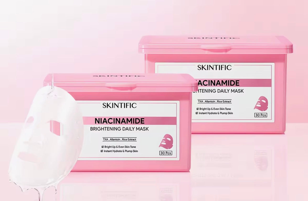 SKINTIFIC Niacinamide Brightening Daily Mask | 30 sheets