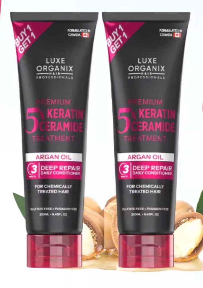Luxe Organix Premium 5X Keratin Ceramide Treatment | 250mlx2