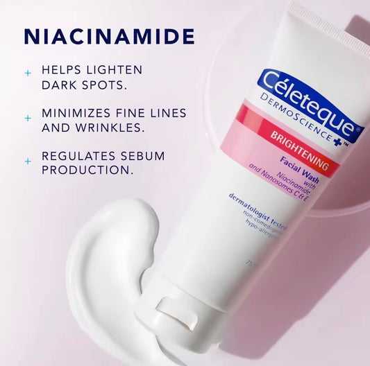 Céleteque Brightening Facial Wash | Niacinamide + Vitamins C & E | 75ml