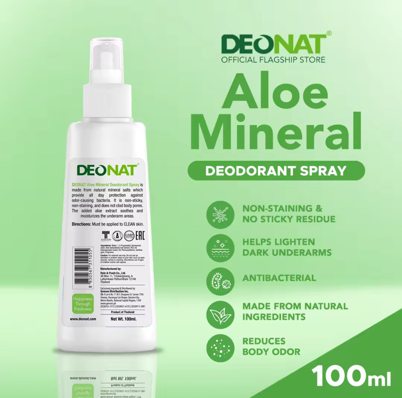 Deonat Aloe Mineral Deodorant Spray | 100ml