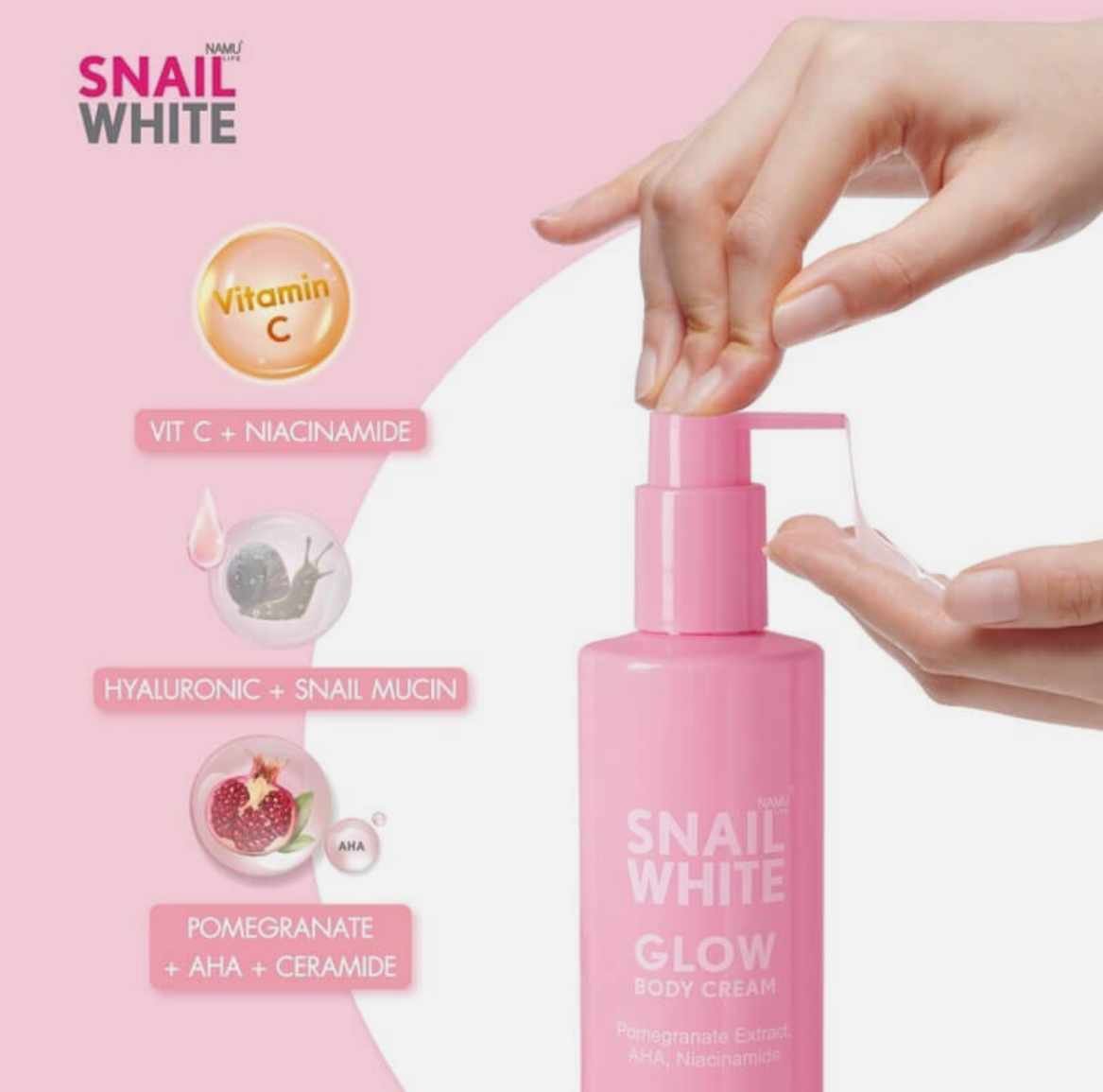 SNAILWHITE Glow Body Cream 300ML