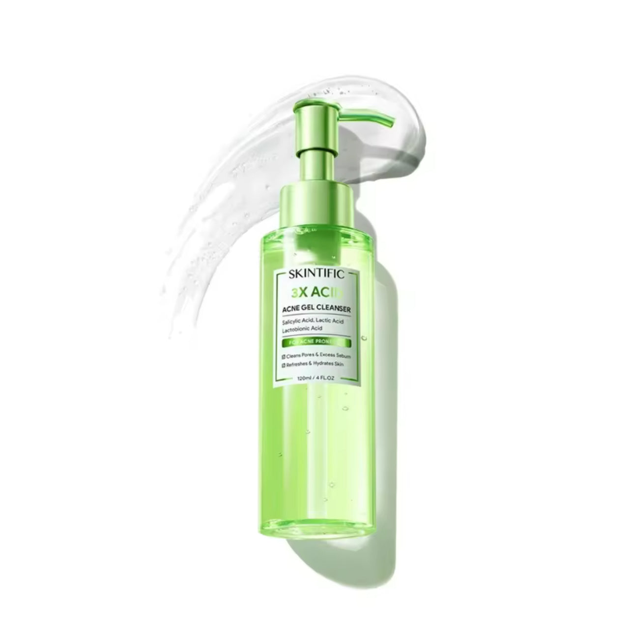 SKINTIFIC 3X Acid Acne Gel Cleanser Facial Wash | 120ml