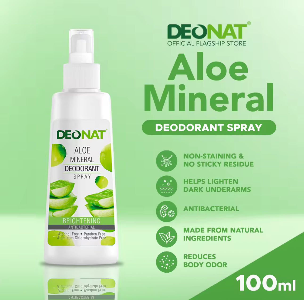Deonat Aloe Mineral Deodorant Spray | 100ml