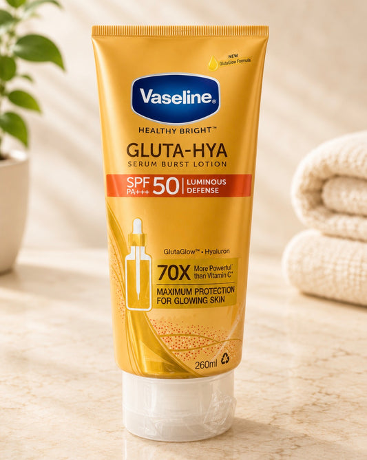 Vaseline Healthy Bright Gluta-Hya Serum Burst Lotion SPF50 PA+++ 260mL